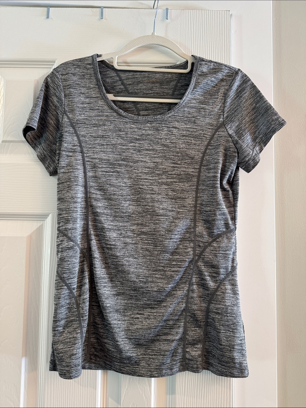 Reebok Women’s Grey Space-Dye Short Sleeve Active Tee